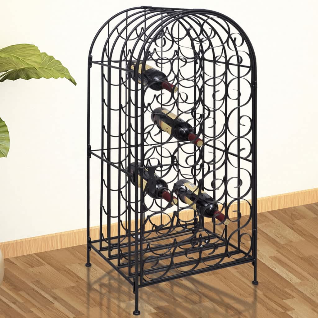 vidaXL Wine Rack for 45 Bottles Metal