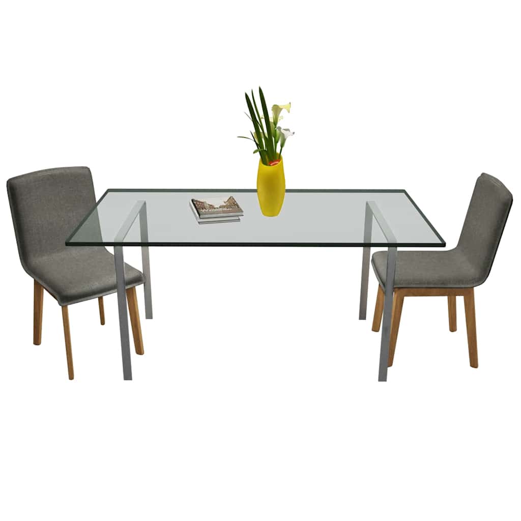vidaXL Dining Chairs 4 pcs Fabric and Solid Oak Beige