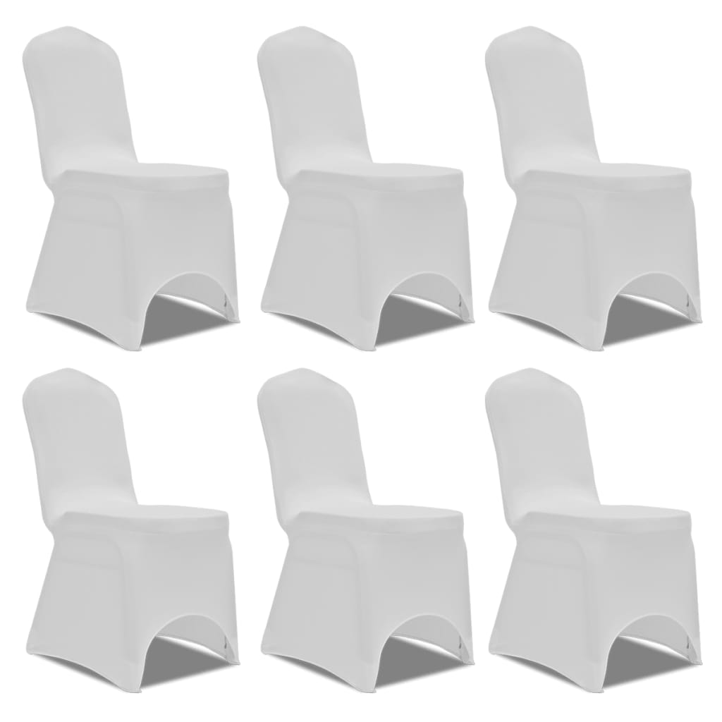 vidaXL Stretch Chair Covers 4 pcs white