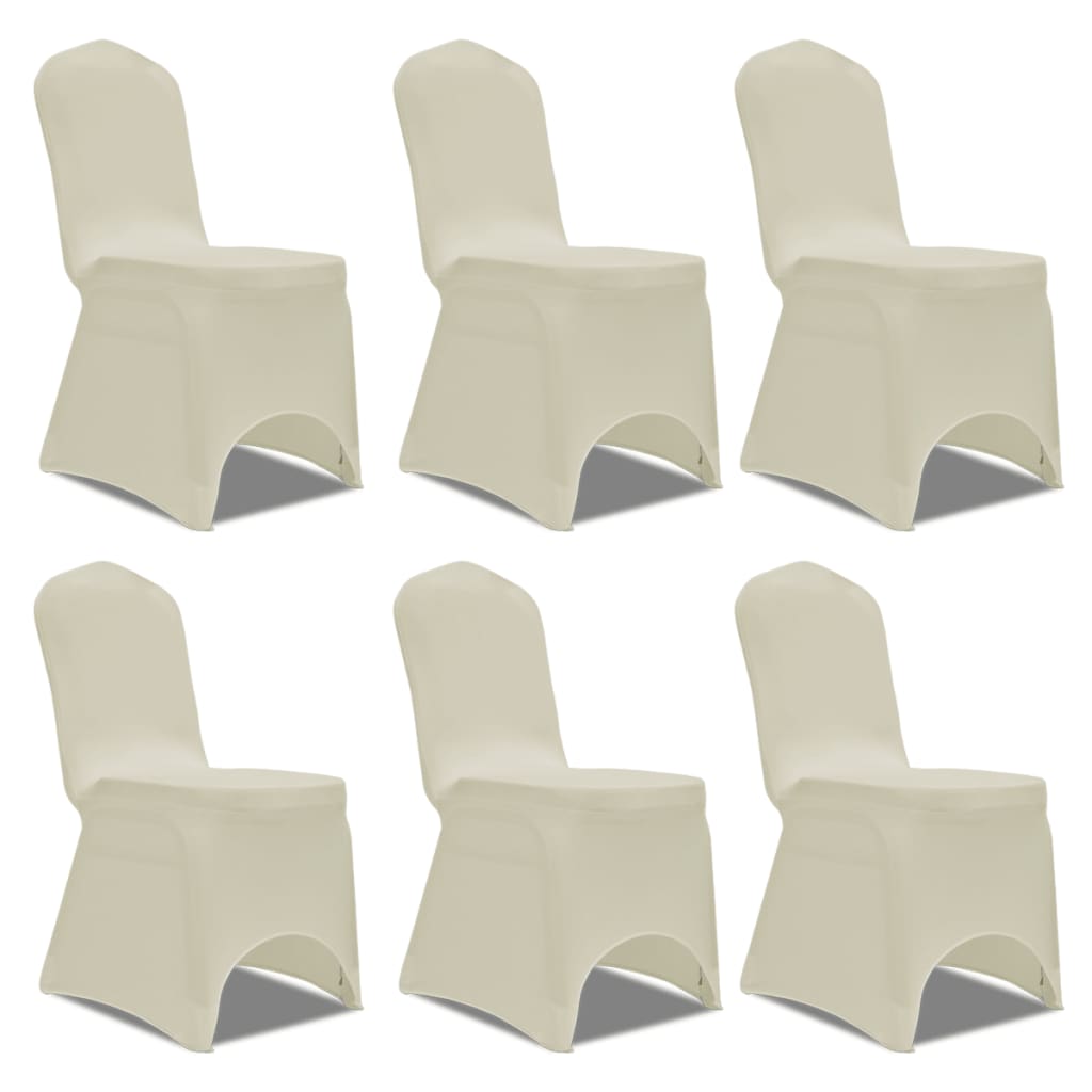 vidaXL Stretch Chair Covers 4 pcs white