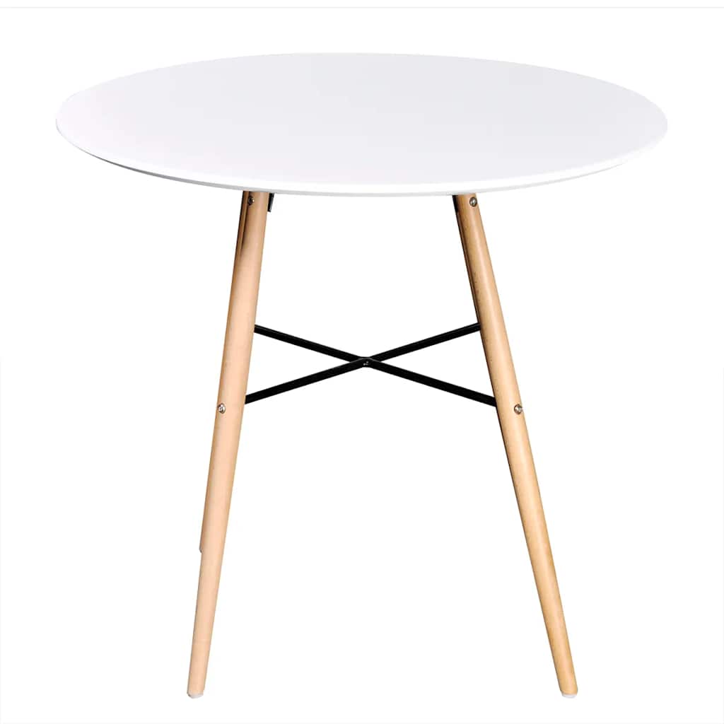 vidaXL Dining Table Round MDF White
