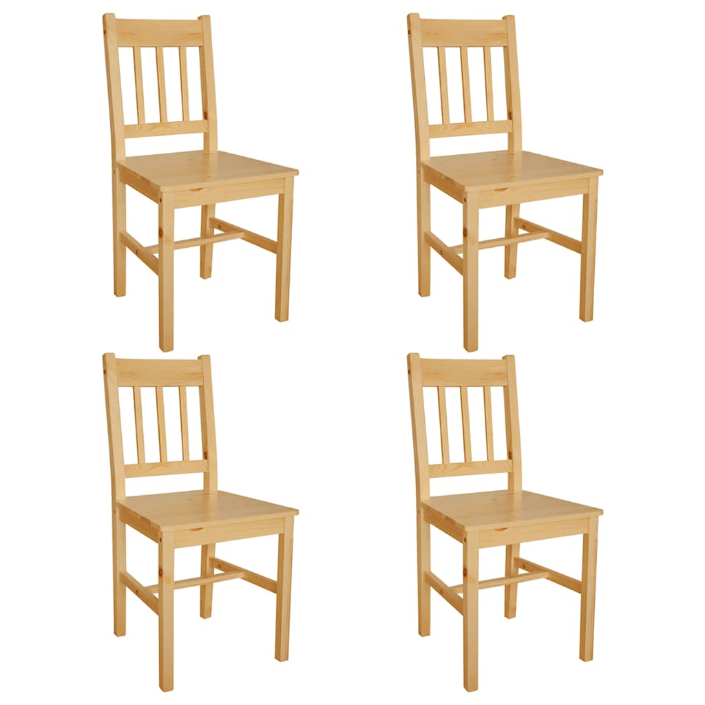 vidaXL Eetkamerstoelen 4 st grenenhout wit