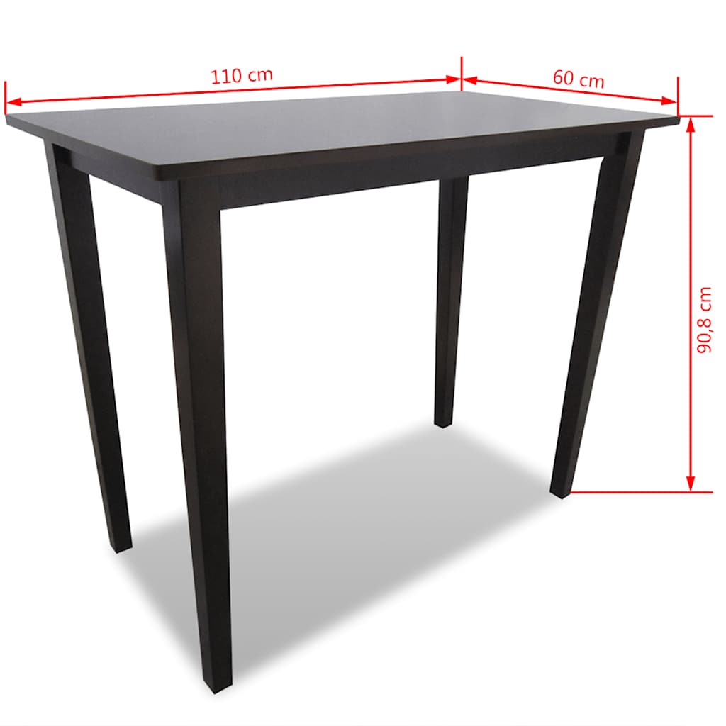 vidaXL Bar Table Wood White
