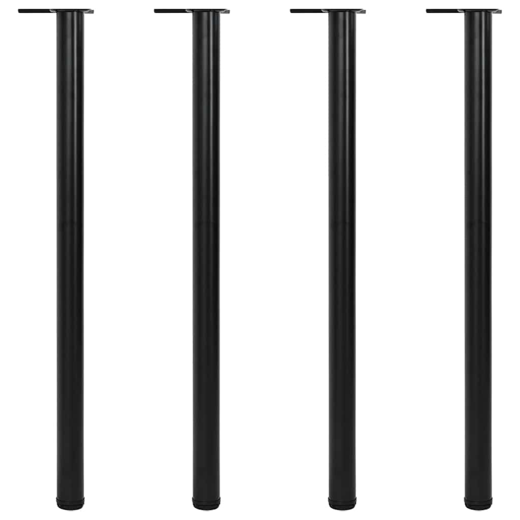 Tafelpoten in hoogte verstelbaar chroom 710 mm 4 st