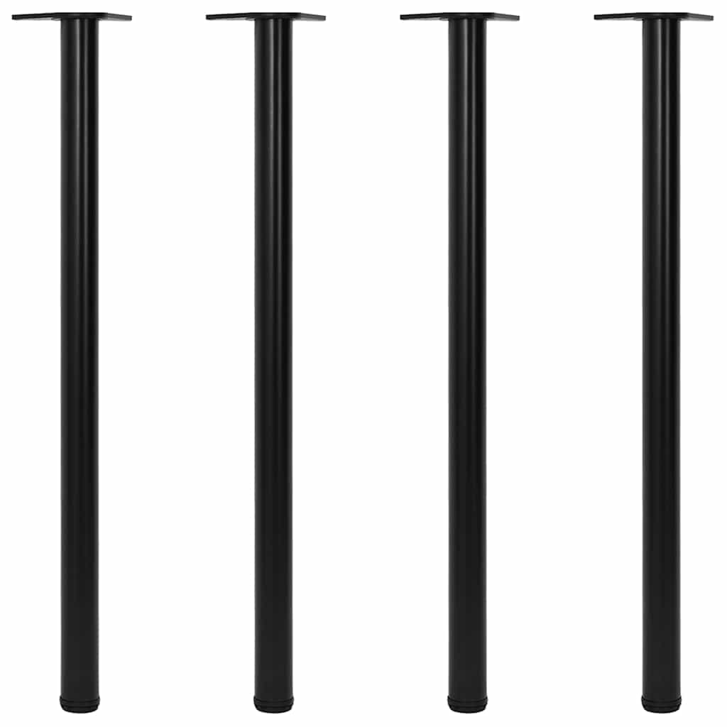 Tafelpoten in hoogte verstelbaar chroom 710 mm 4 st