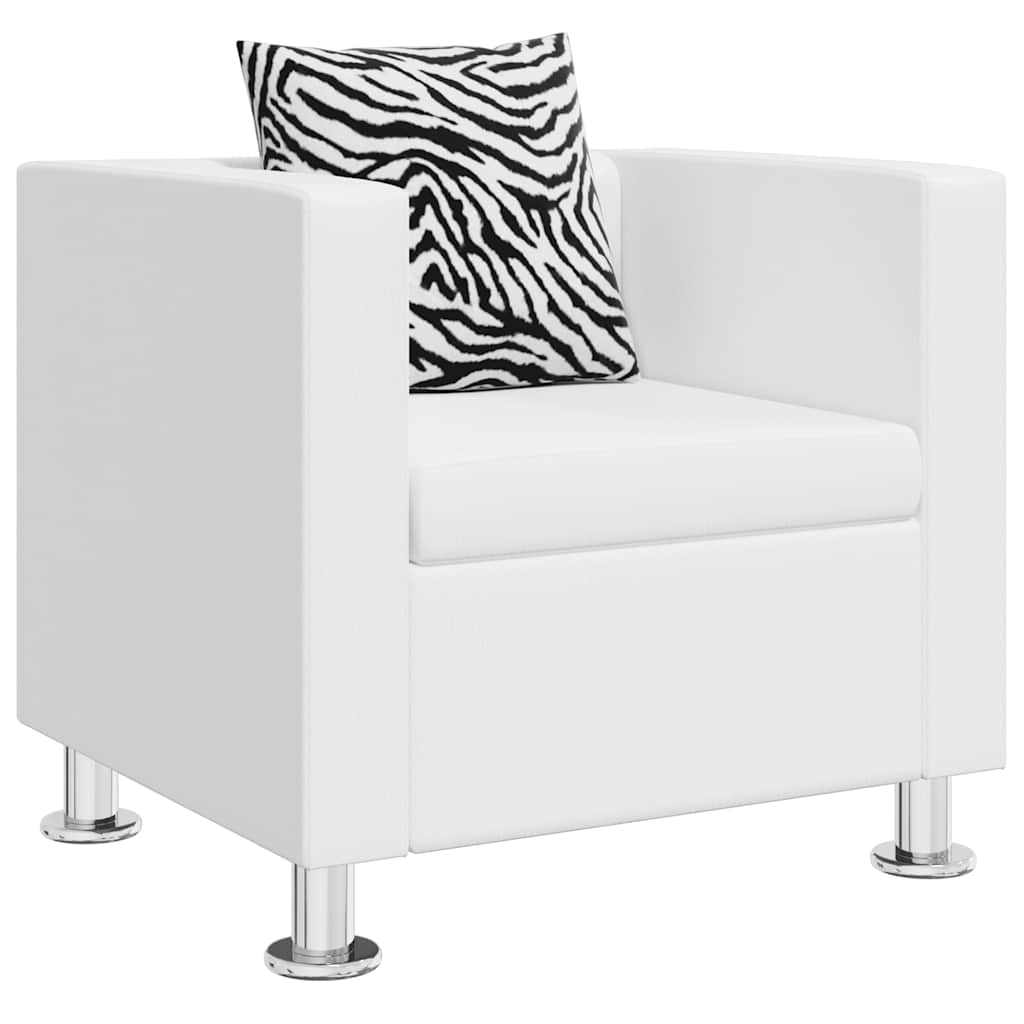 vidaXL Fauteuil kunstleer zwart