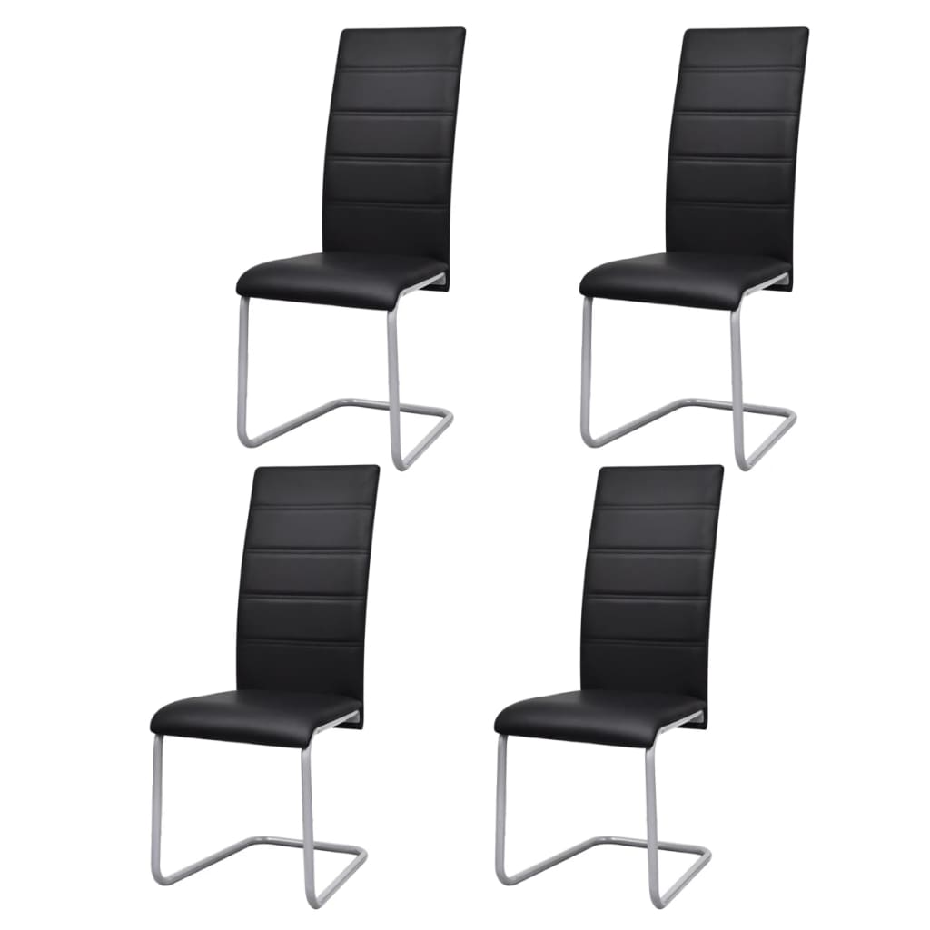 vidaXL Eetkamerstoelen 2 st kunstleer wit