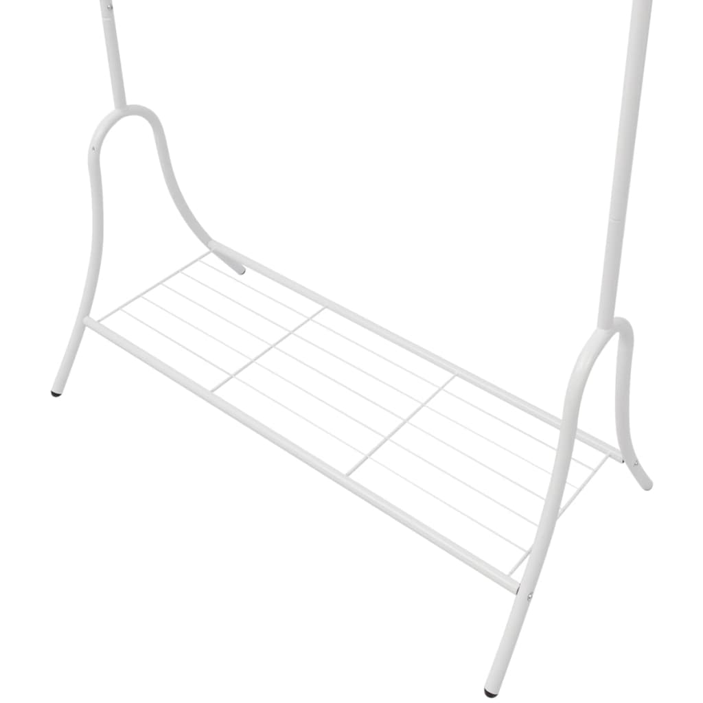 vidaXL Kledingrek staal wit