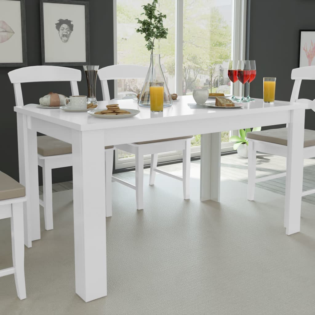 vidaXL Eettafel 140x80x75 cm eikenkleurig