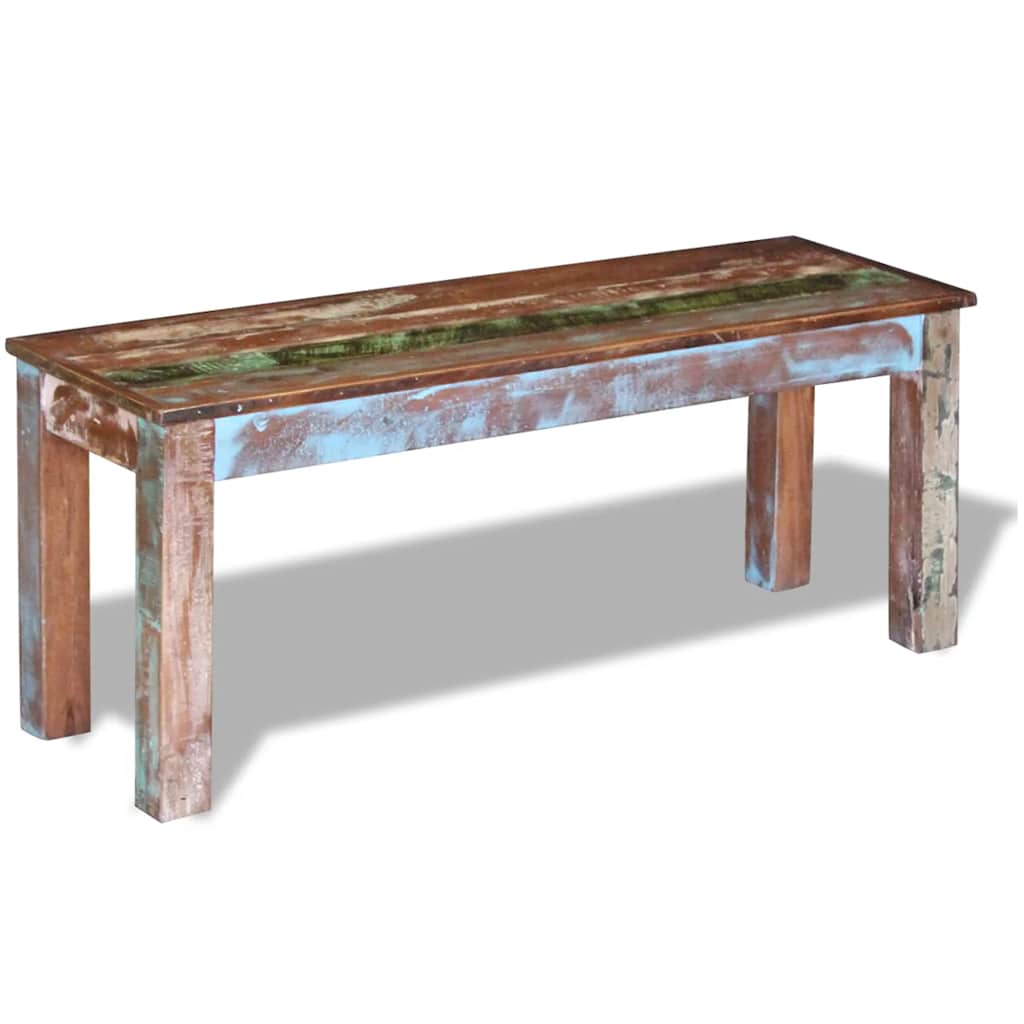 vidaXL Bankje 110x35x45 cm massief gerecycled hout