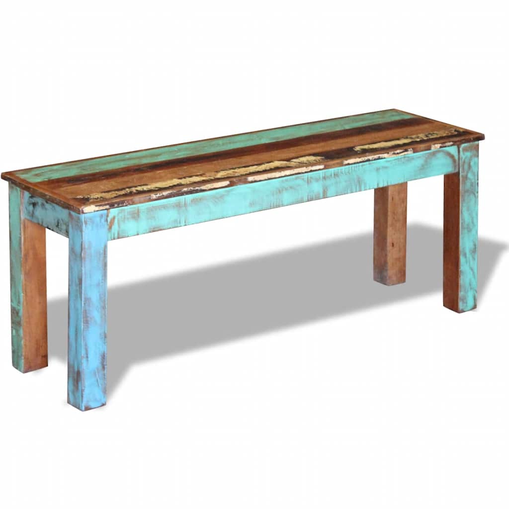 vidaXL Bankje 110x35x45 cm massief gerecycled hout