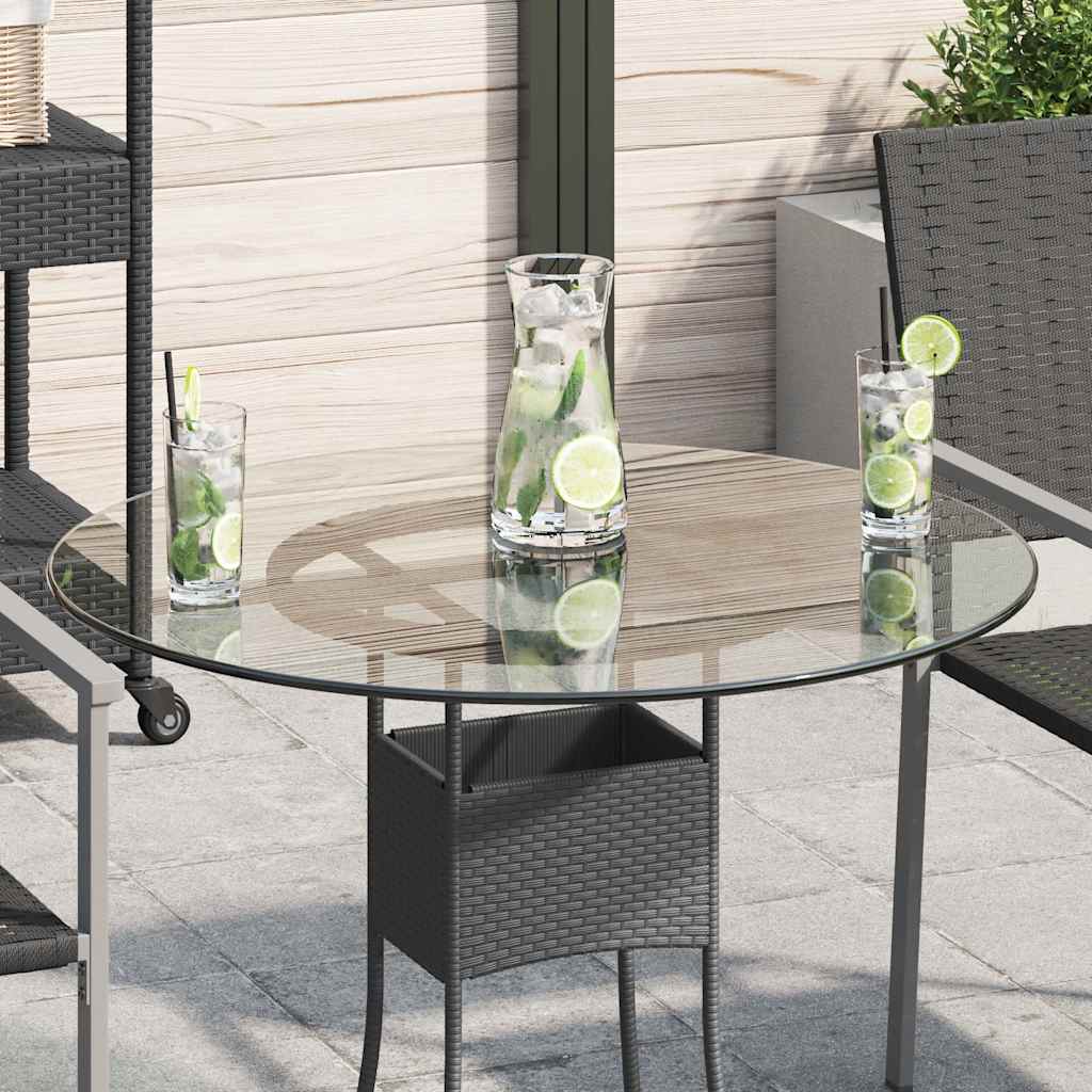 vidaXL Tafelblad van gehard glas 300 mm rond