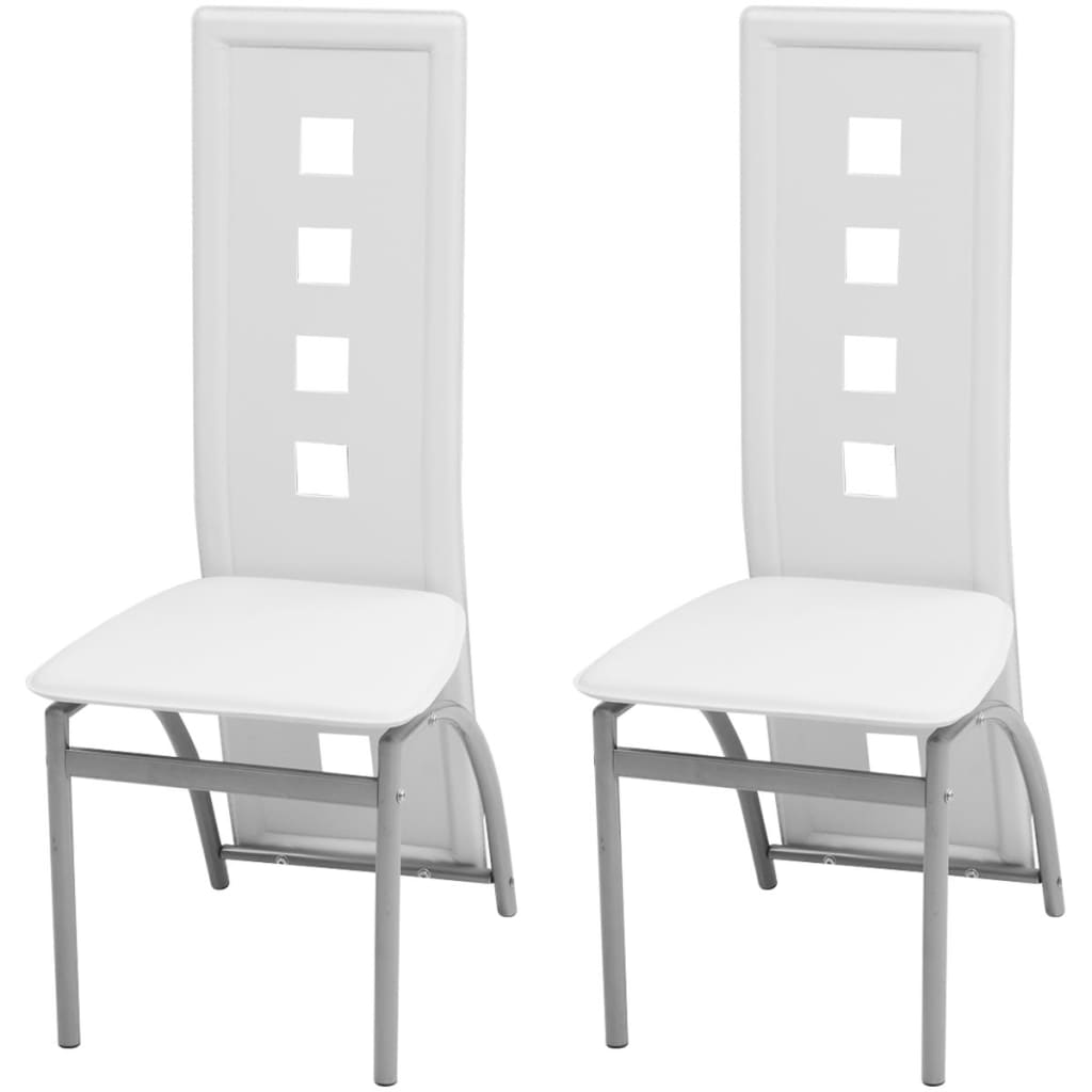 vidaXL Eetkamerstoelen 2 st kunstleer zwart
