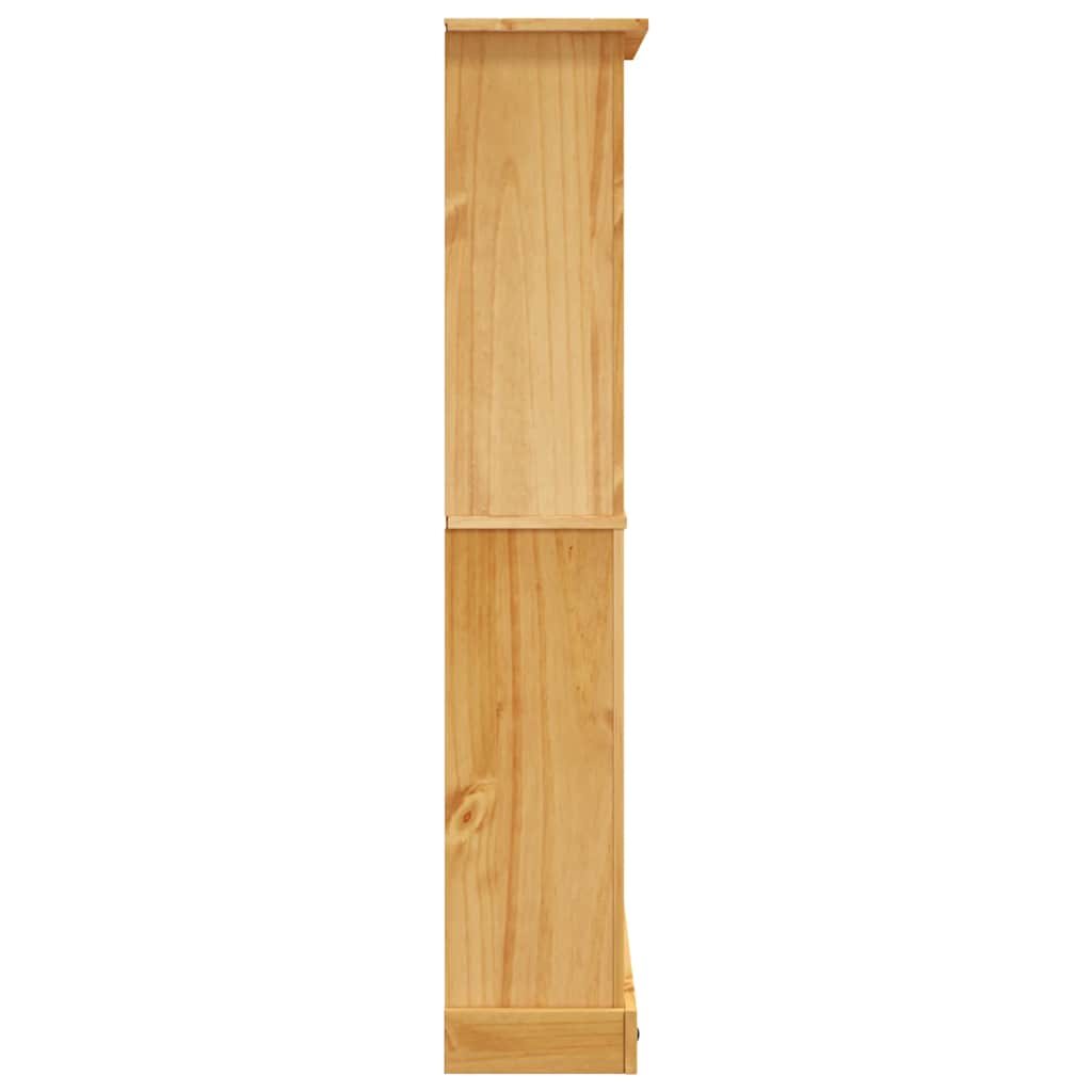 vidaXL Bookshelf solid pine wood 4 shelves Corona style 80x29x150 cm