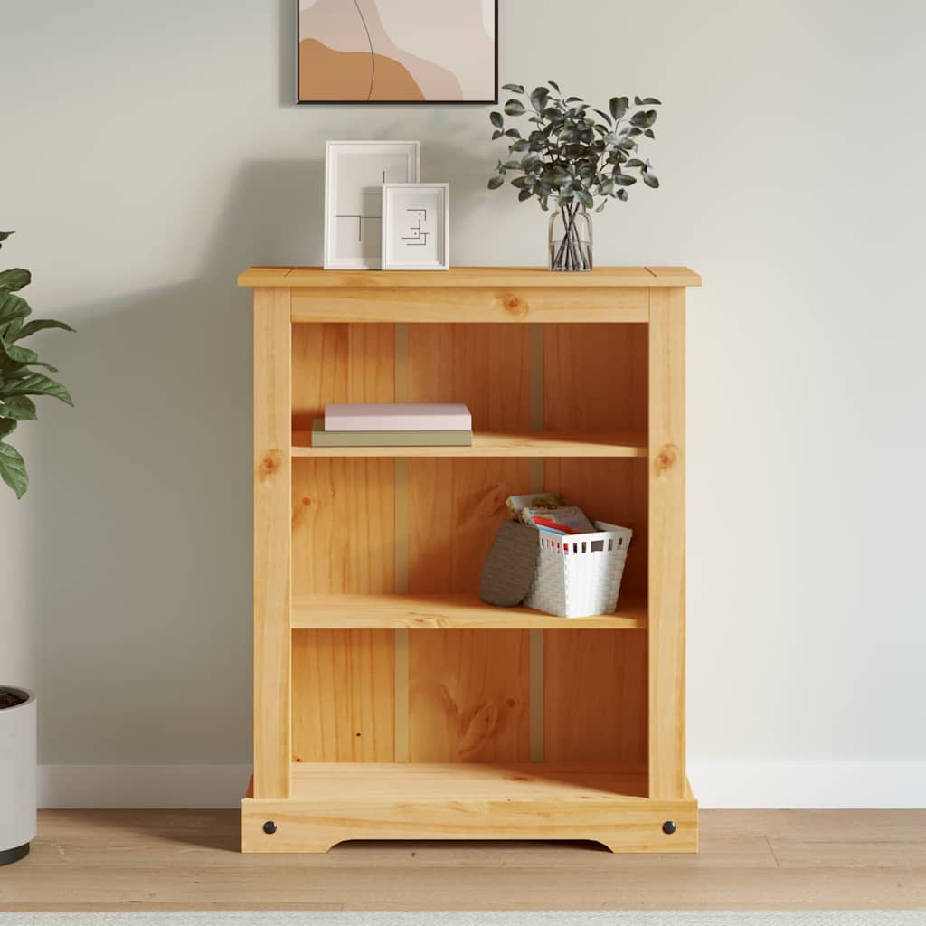 vidaXL Bookshelf solid pine wood 4 shelves Corona style 80x29x150 cm