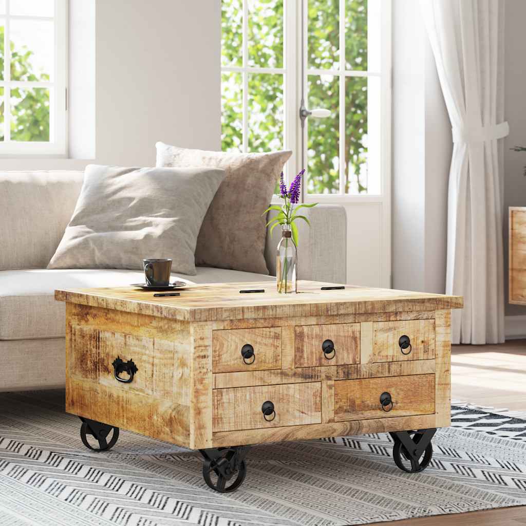 vidaXL Coffee Table 70x70x38 cm Recycled Wood