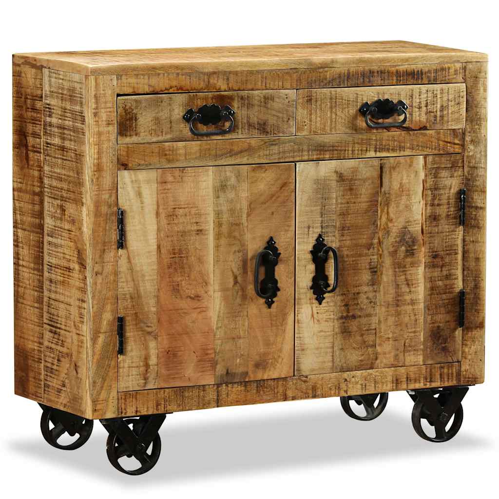 vidaXL Sideboard with 2 Drawers and 1 Compartment Rough Mango Wood