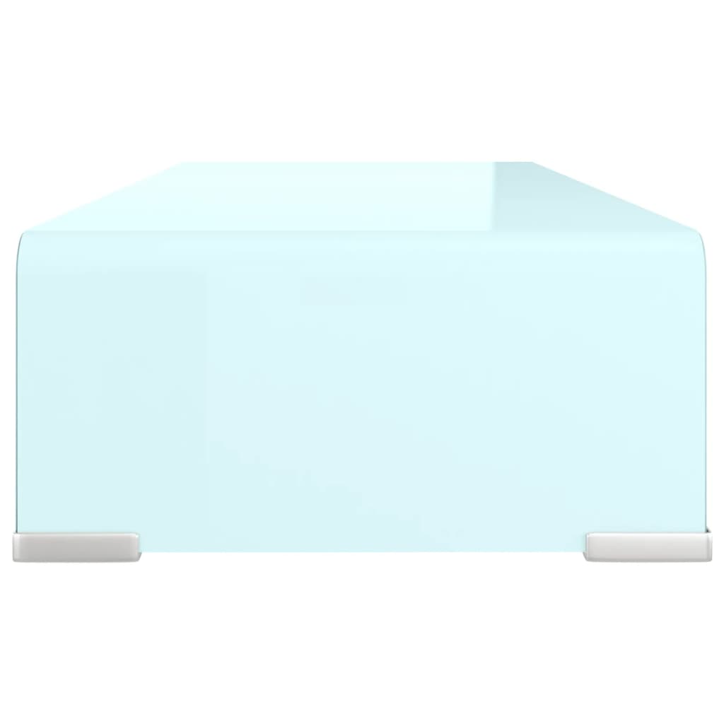 vidaXL TV-meubel/monitorverhoger transparant 60x25x11 cm glas