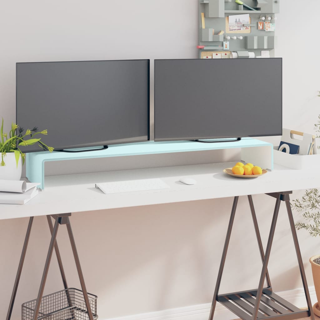 vidaXL TV-meubel/monitorverhoger transparant 60x25x11 cm glas