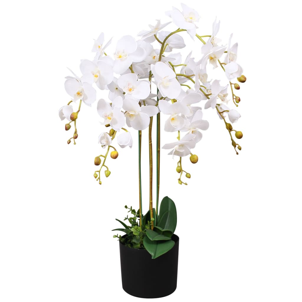 vidaXL Artificial Orchid with Pot 30 cm White