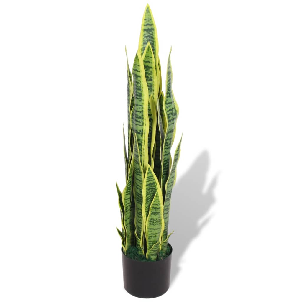vidaXL Artificial sansevieria plant with pot 90 cm green