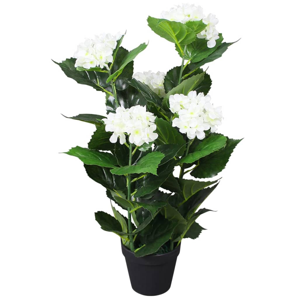 vidaXL Artificial Hydrangea Plant with Pot 60 cm Blue