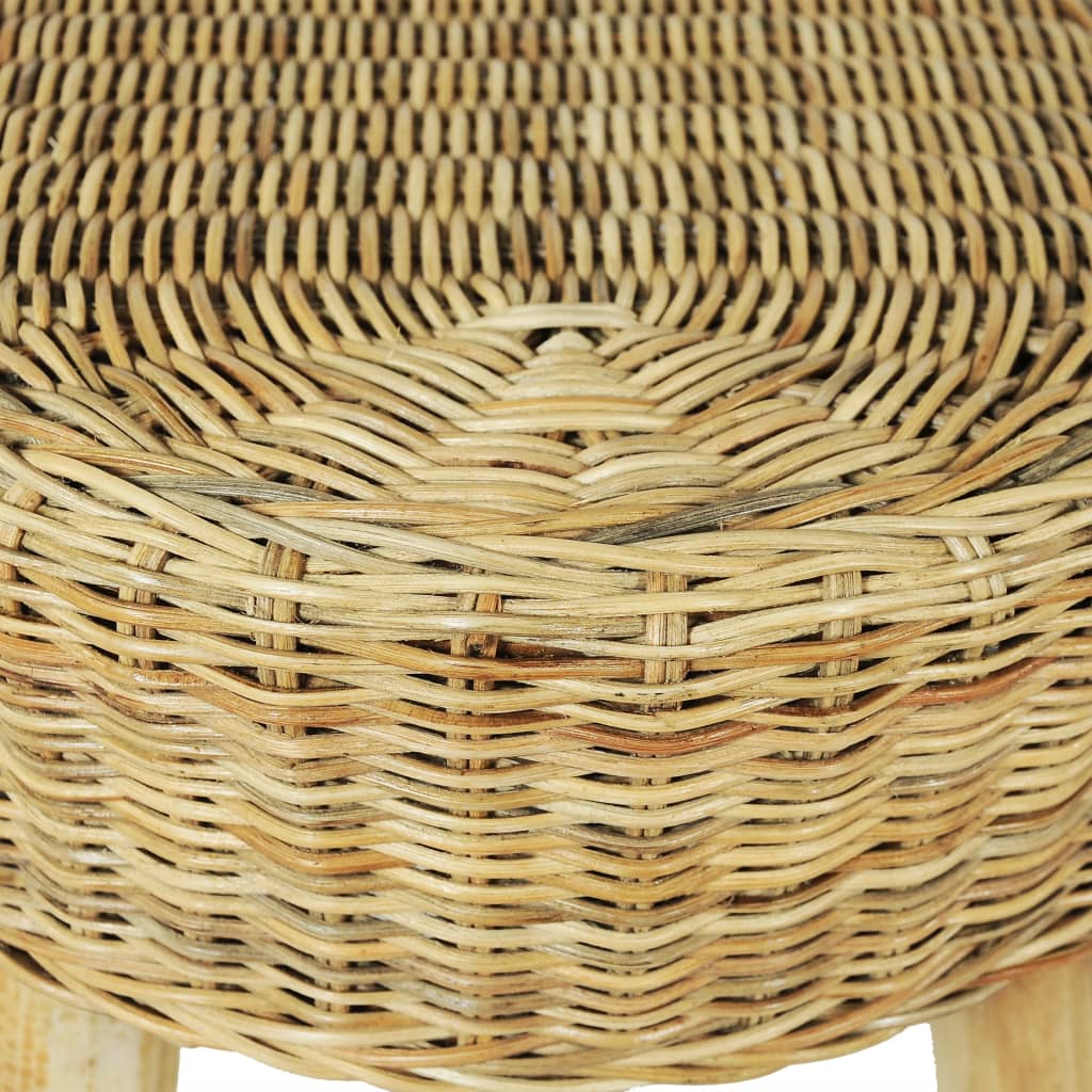 vidaXL Halbankje 110x35x45 cm natuurlijk rattan