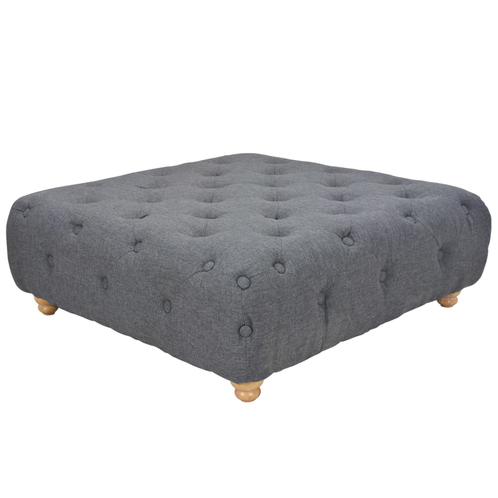 vidaXL Pouffe 80x80x30 cm fabric dark grey