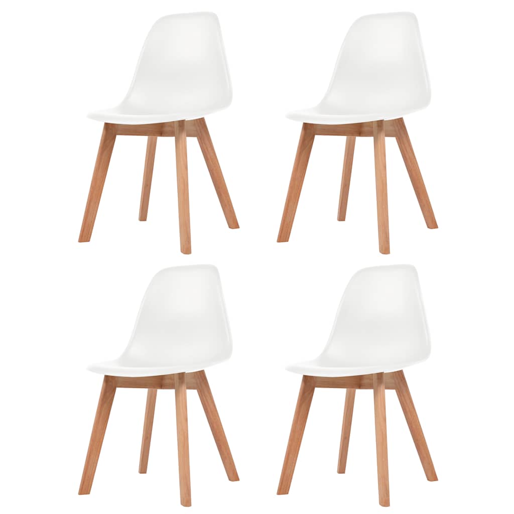 vidaXL Dining Chairs 6 pcs Plastic White