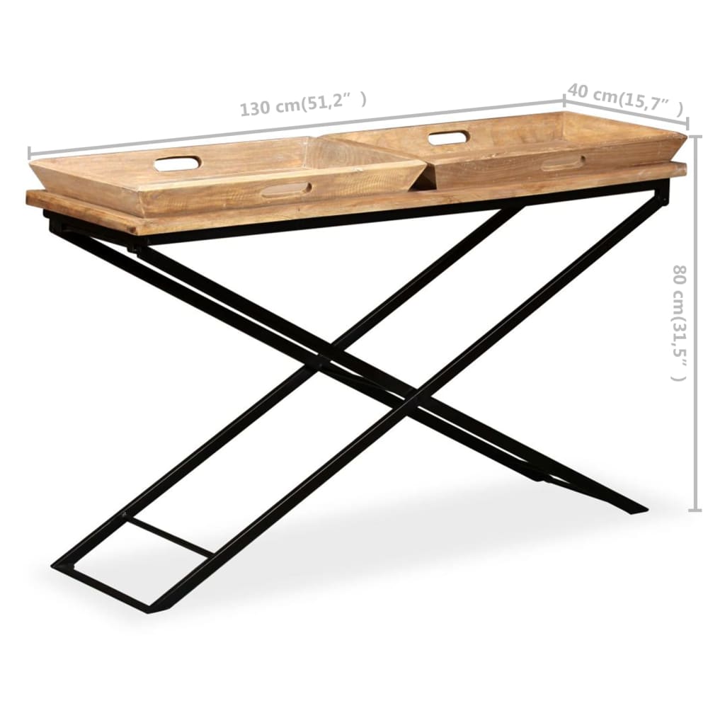 vidaXL Coffee table 110x55x42 cm solid mango wood