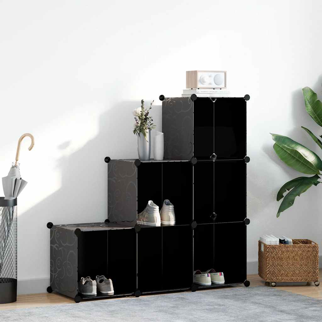 vidaXL Storage Cabinet with 6 Compartments White