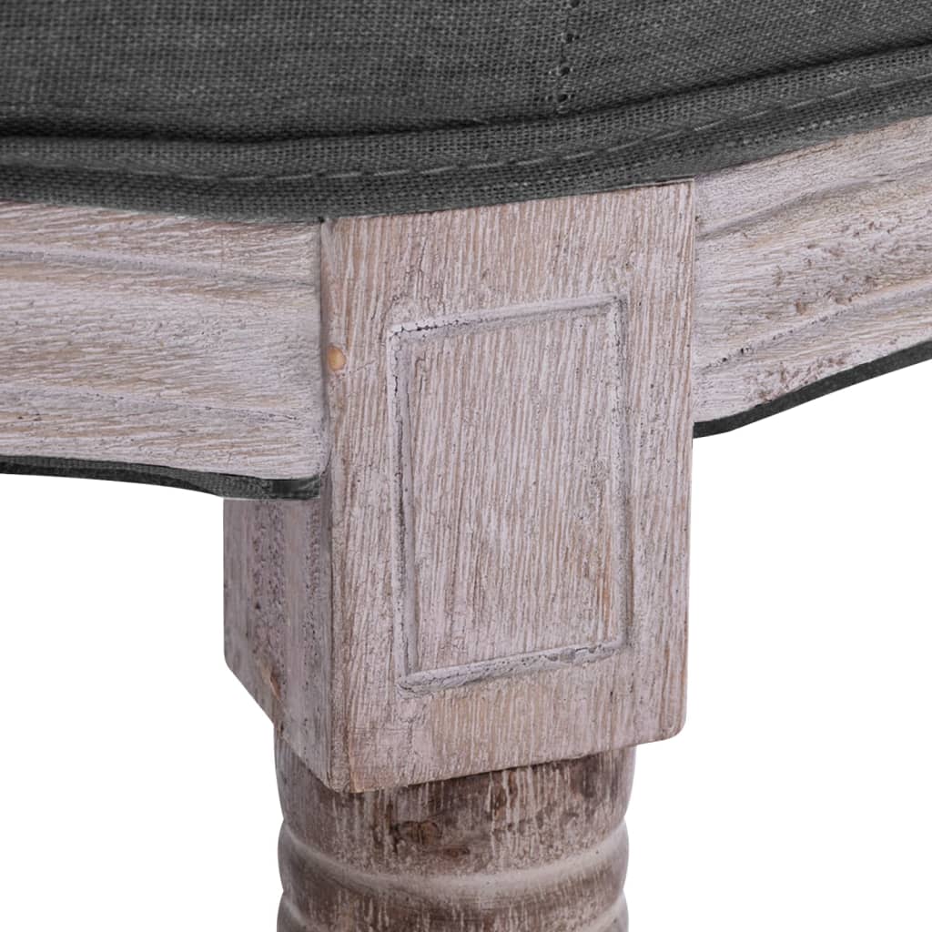 vidaXL Bench 150x40x48 cm linen solid wood cream white