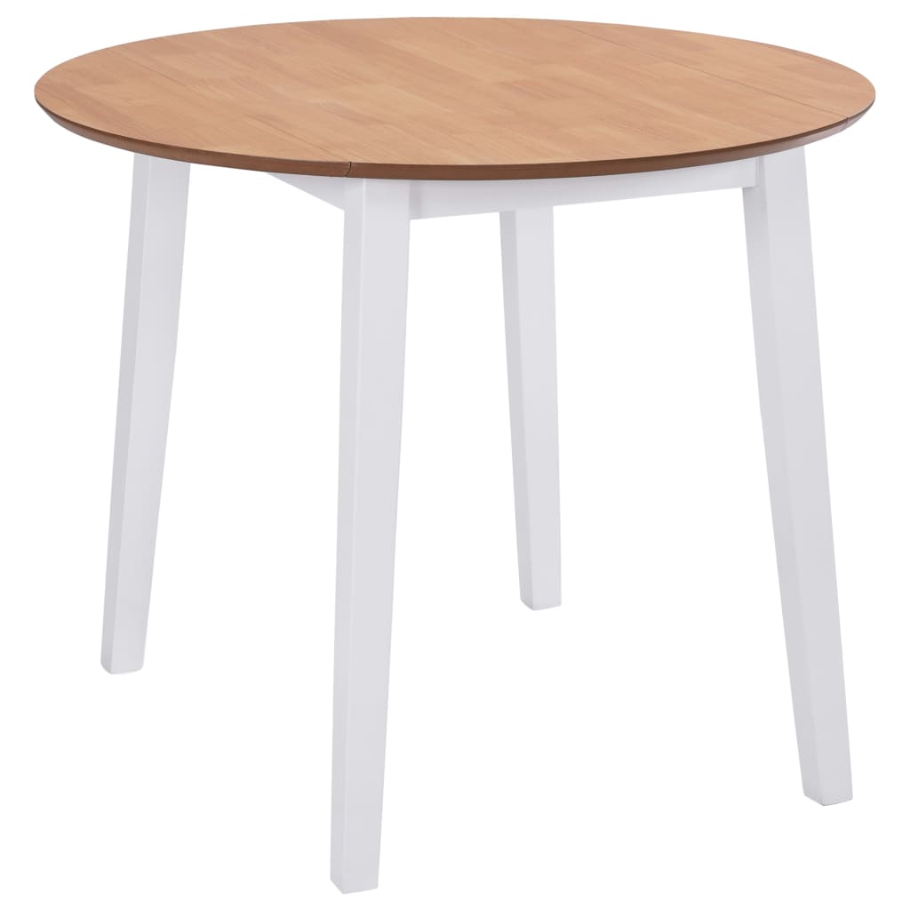 vidaXL Folding Dining Table Round MDF Brown