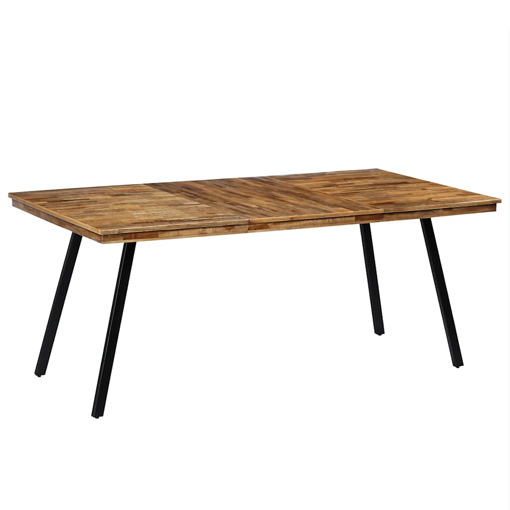 vidaXL Dining Table 180x90x76 cm Recycled Teak and Steel