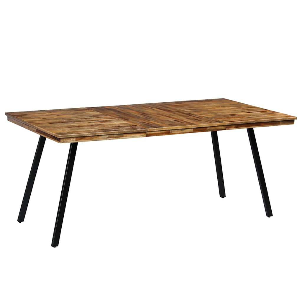 vidaXL Dining Table 180x90x76 cm Recycled Teak and Steel