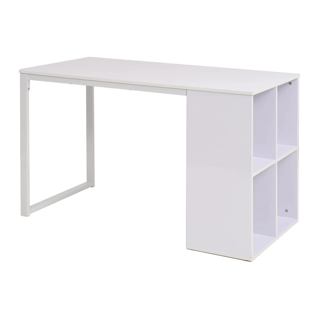vidaXL Schrijftafel 120x60x75 cm eikenkleur en wit