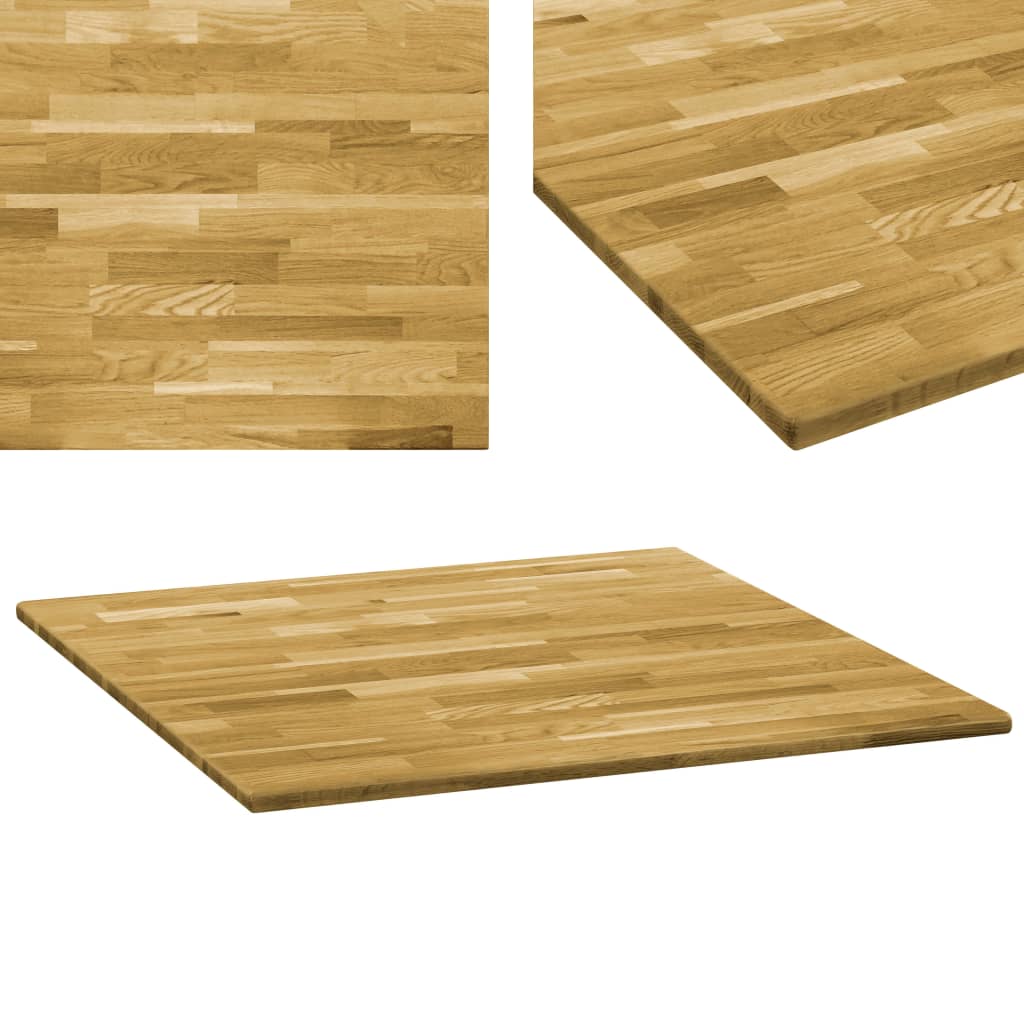 vidaXL Tafelblad rond 23 mm 500 mm massief eikenhout