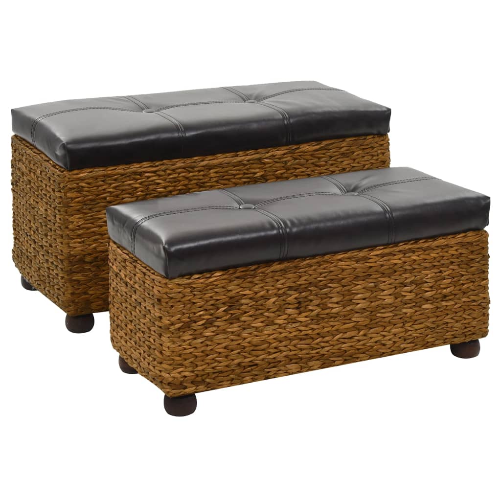 vidaXL 2-Piece Sofa Set Seagrass Grey