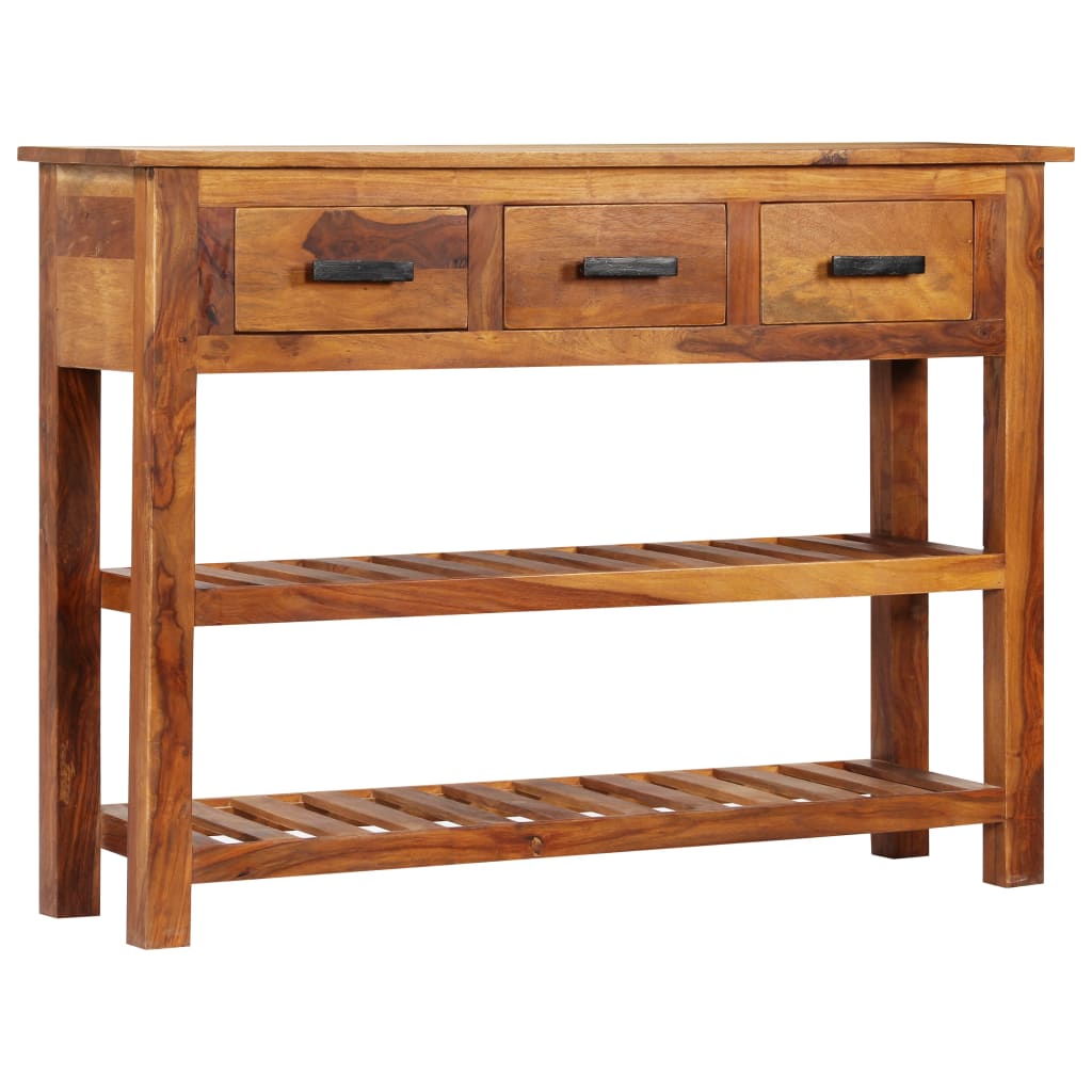 vidaXL Dressoir met 3 lades 110x30x80 cm massief hout