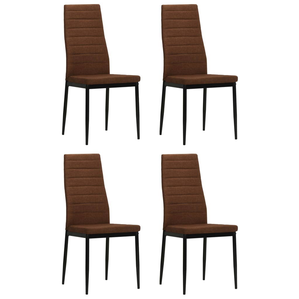 vidaXL Eetkamerstoelen 2 st stof donkergrijs