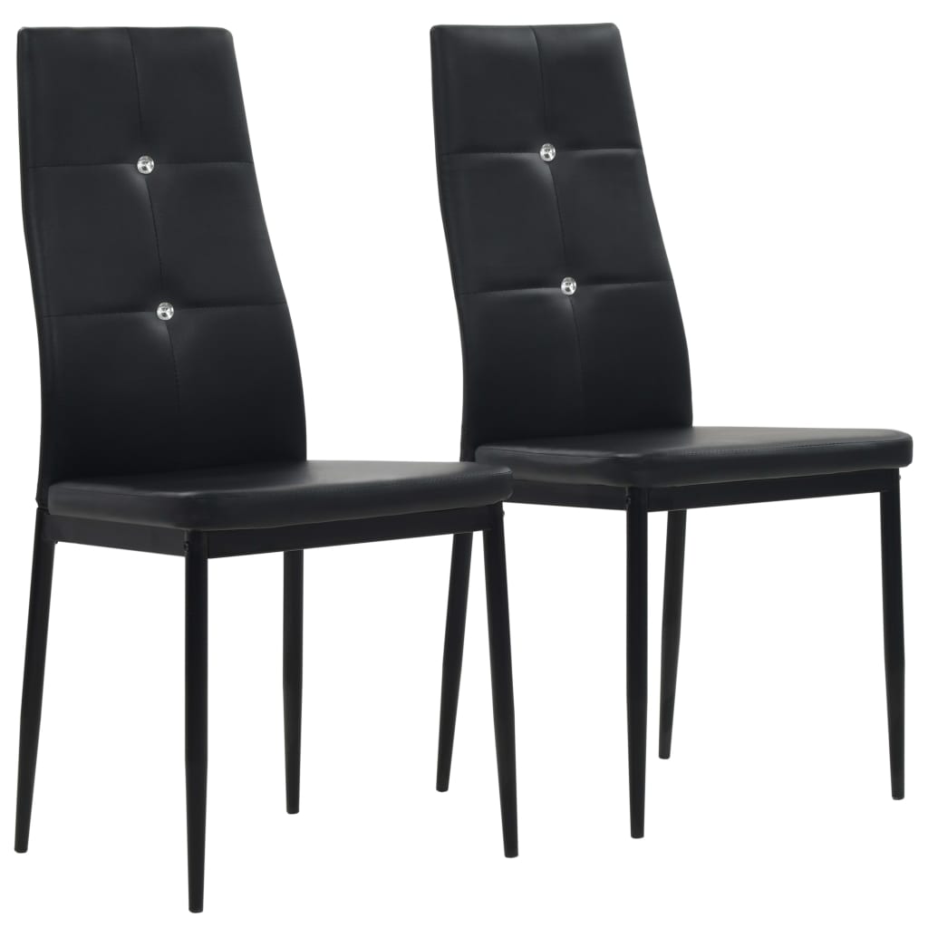 vidaXL Chaises de salle à manger 2 pcs similicuir gris