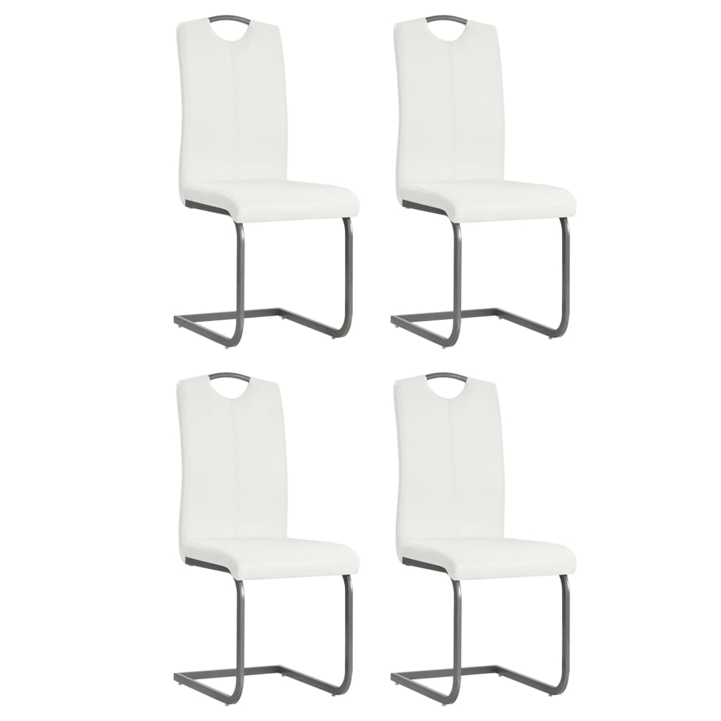 vidaXL Eetkamerstoelen 2 st kunstleer grijs