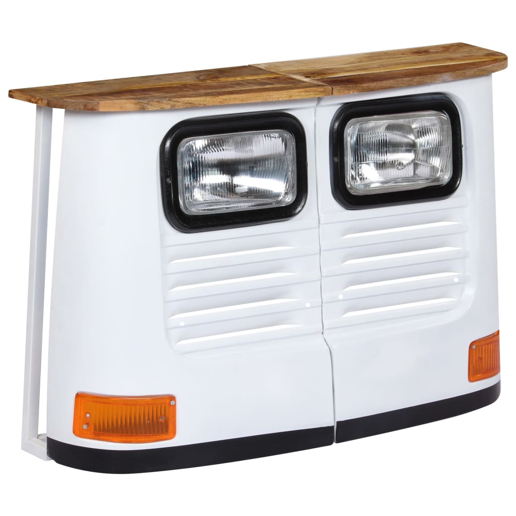 vidaXL Dressoir vrachtwagen massief mangohout wit