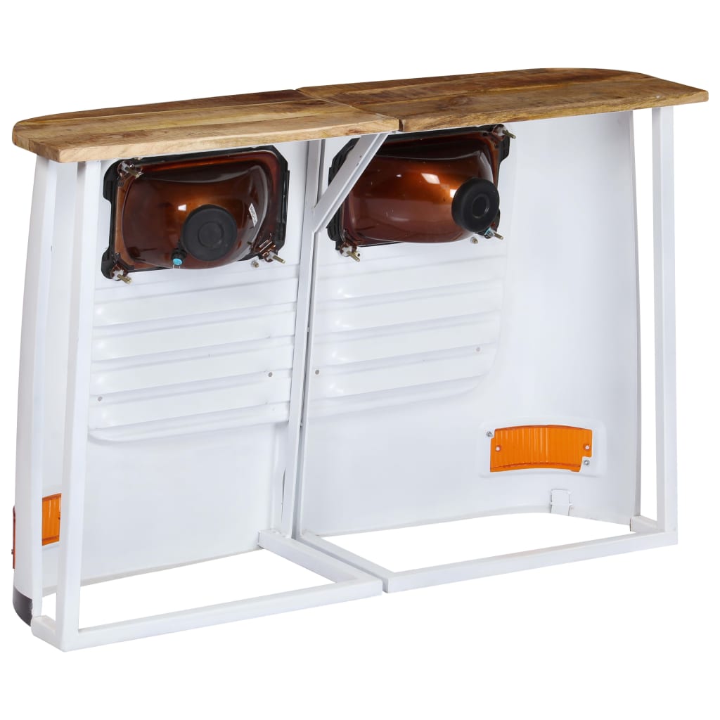 vidaXL Dressoir vrachtwagen massief mangohout wit