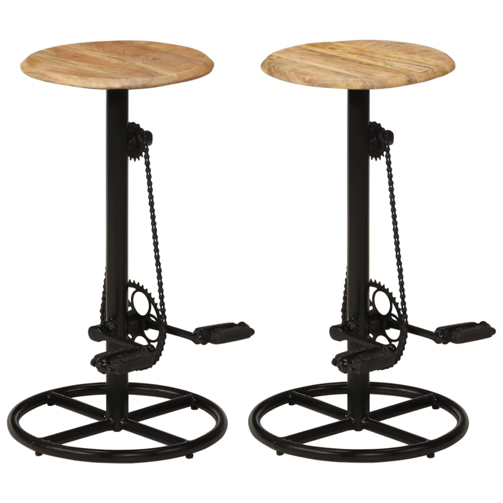vidaXL Bar Stools 2 pcs Solid Reclaimed Wood