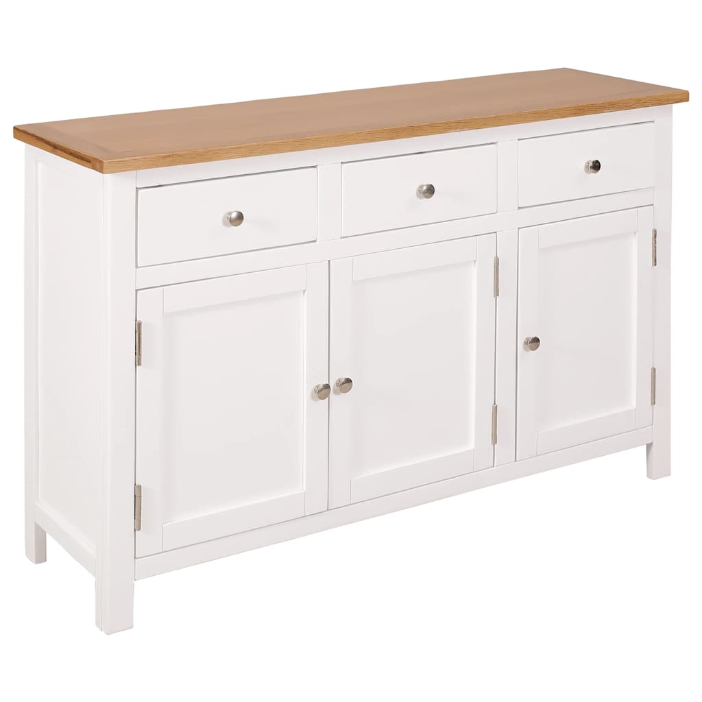 vidaXL Dressoir 110x33,5x70 cm massief eikenhout