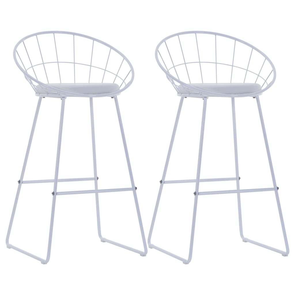 vidaXL Bar Stools 2 pcs artificial leather black