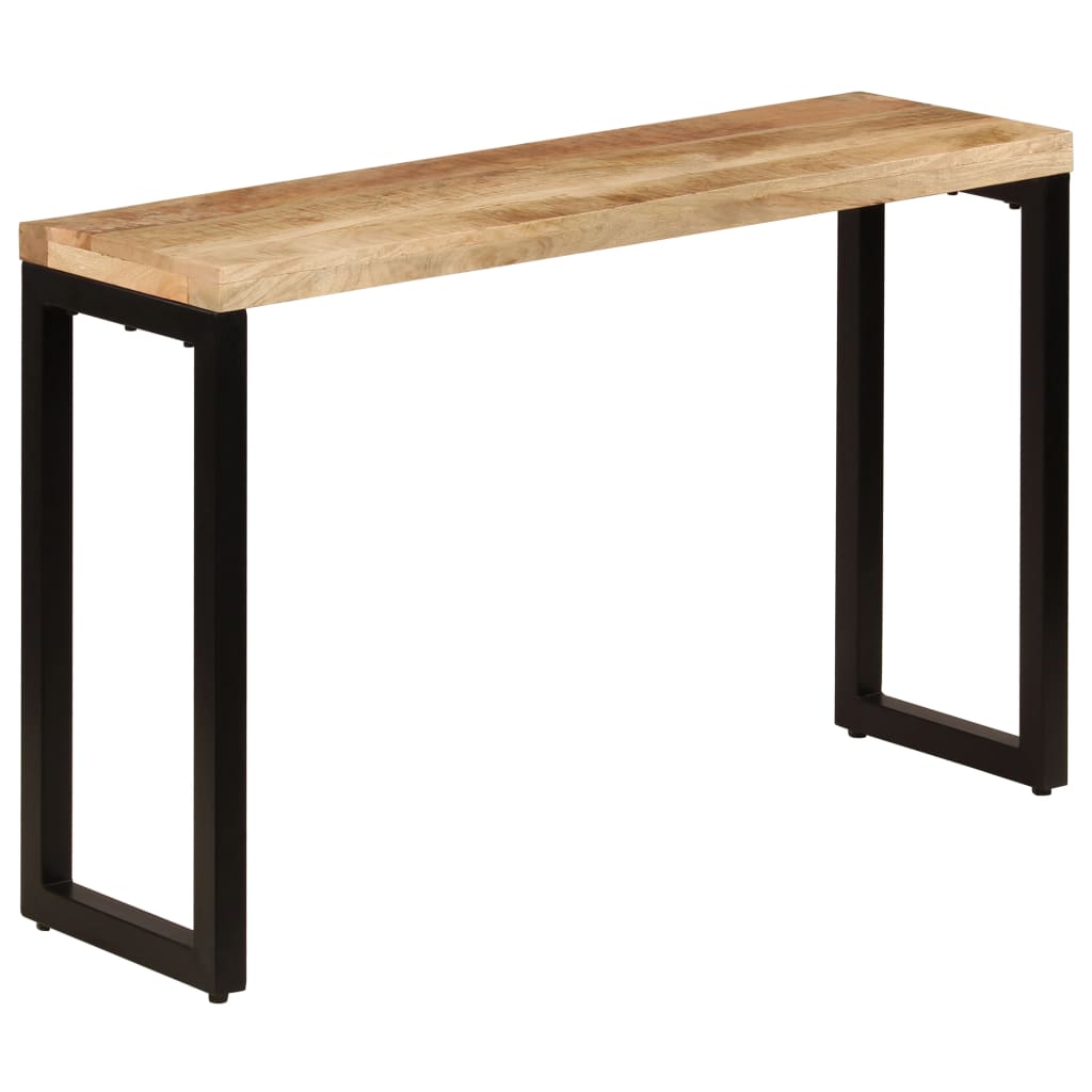 vidaXL Wandtafel met stalen poten massief hout