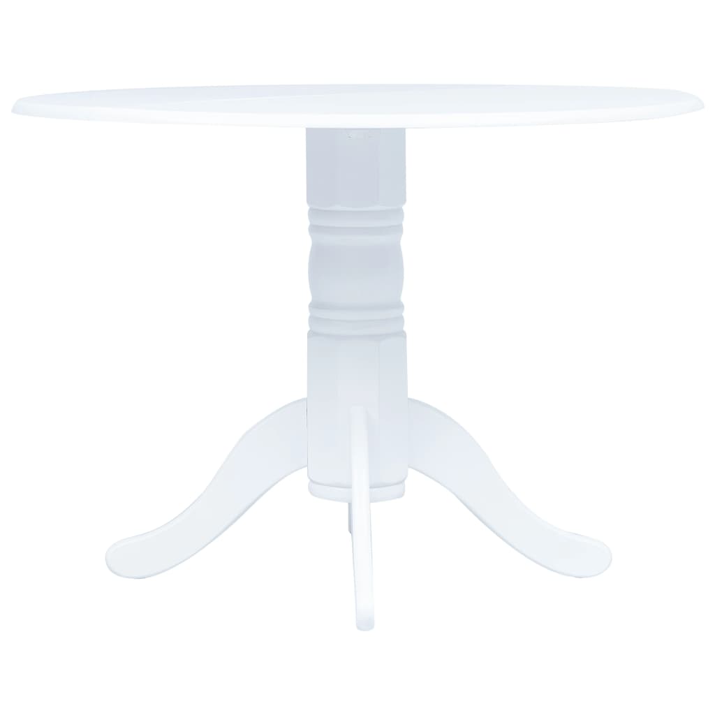 vidaXL Dining Table 106 cm Solid Rubberwood White