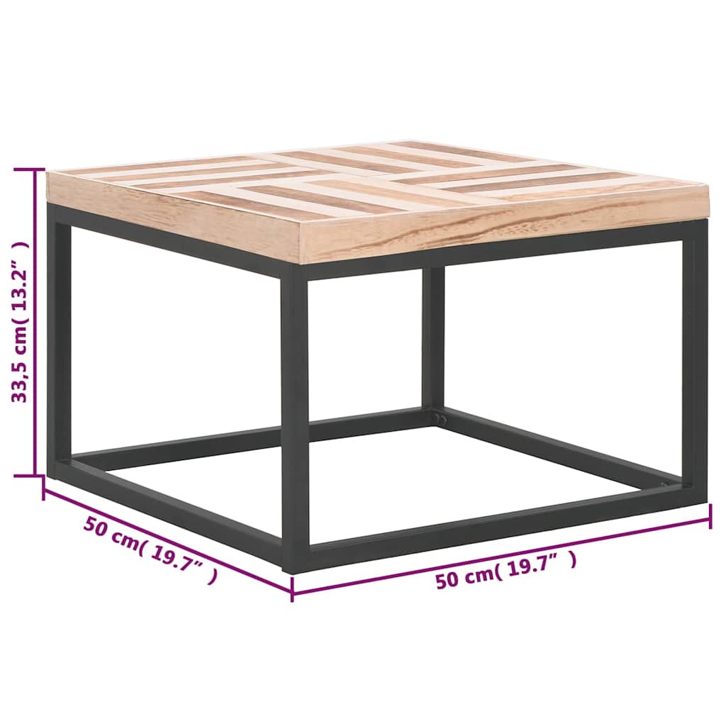 vidaXL Coffee table 50x50x33.5 cm solid wood